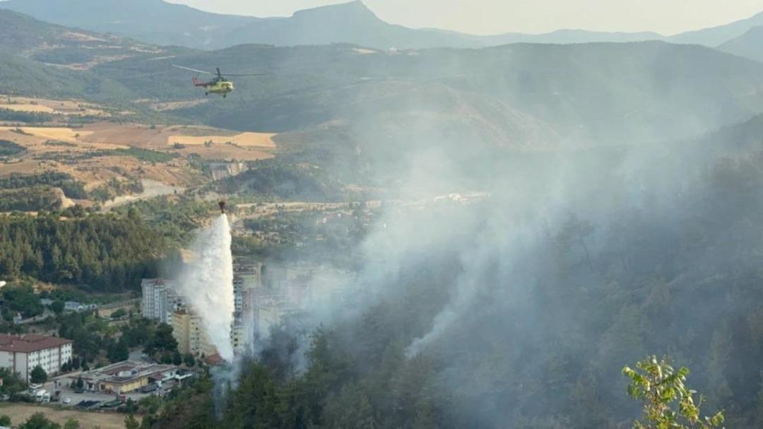 Orman ateşindeki hasarlı alanlar drone 2 ile görüldü